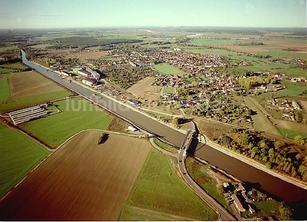 Luftbild Parey / Sachsen-Anhalt - Ausbau des Elbe-Havel-Kanales bei Parey in Sachsen-Anhalt.