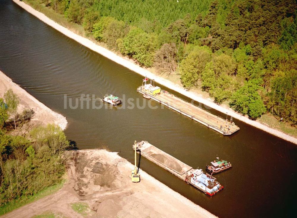 Luftaufnahme Genthin / Brandenburg - Ausbau des Elbe-Havel-Kanales östlich von Genthin in Brandenburg.