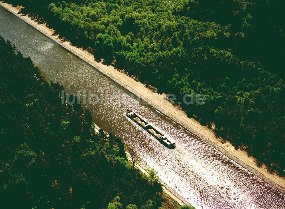 Luftaufnahme Genthin / Brandenburg - Ausbau des Elbe-Havel-Kanales östlich von Genthin in Brandenburg.