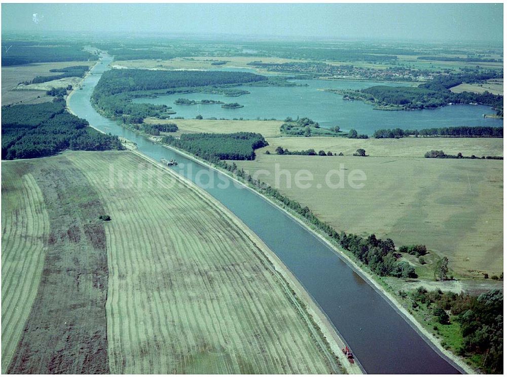 Luftaufnahme Burg - Ausbau des Elbe - Havelkanal bei Burg