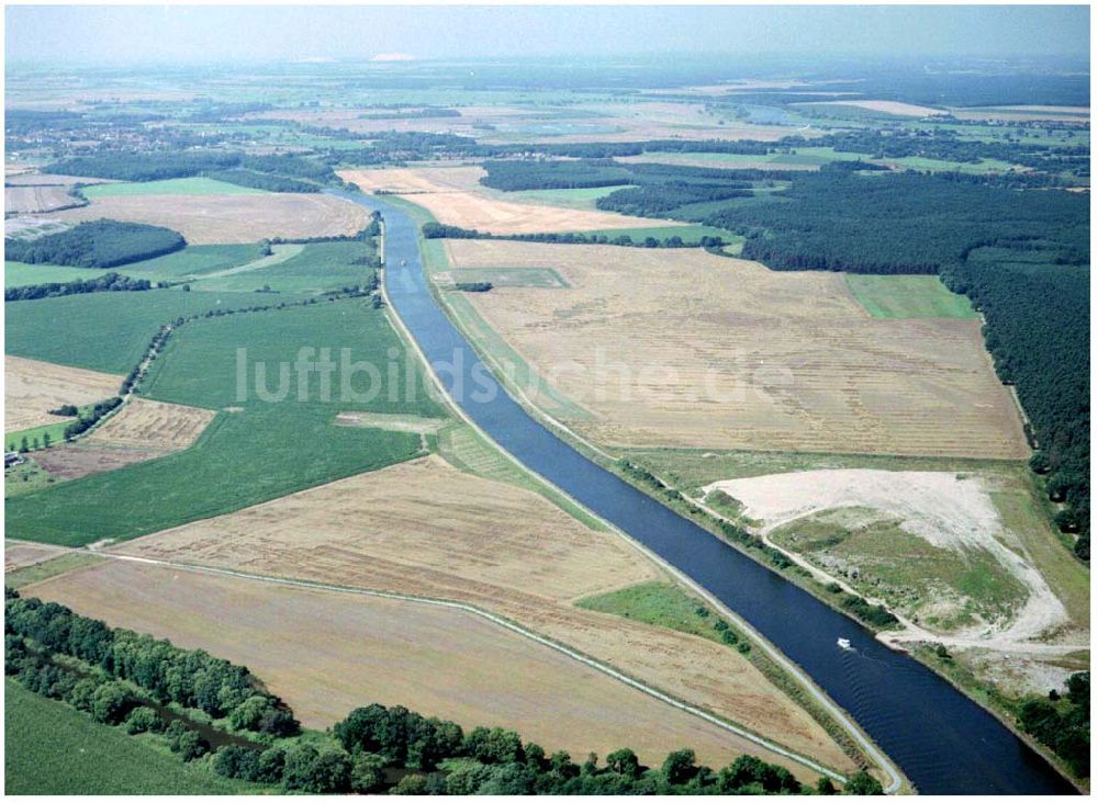 Luftbild Burg - Ausbau des Elbe-Havelkanales