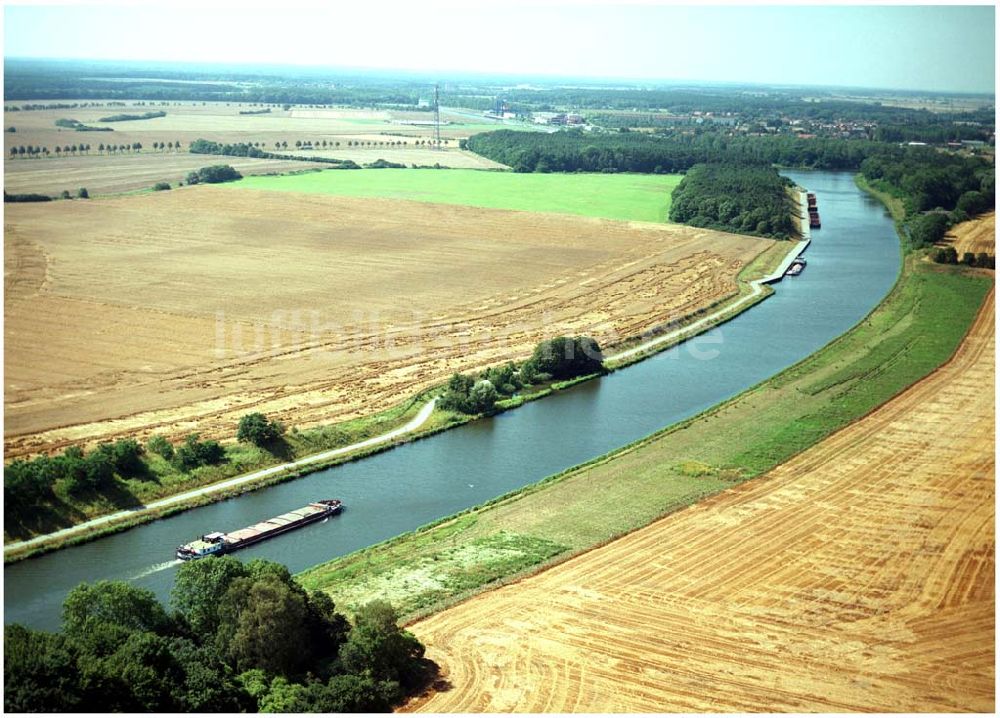 Luftaufnahme Zerben - Ausbau des Elbe-Havelkanales