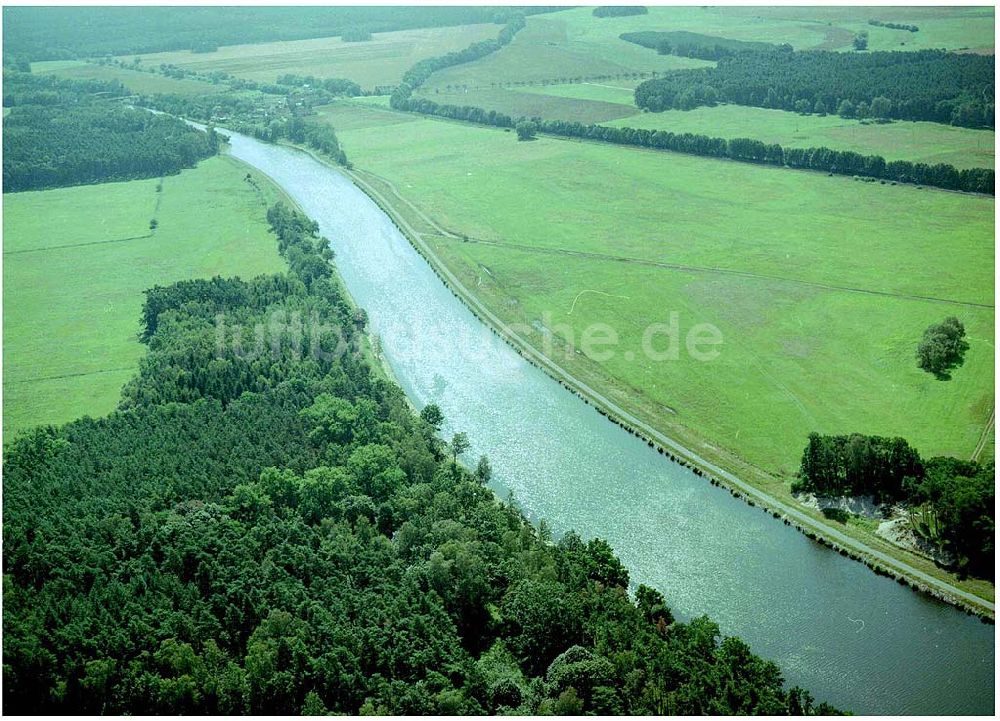 Luftbild Genthin - Ausbau des Elbe-Havelkanales Schleusenausbau Wusterwitz