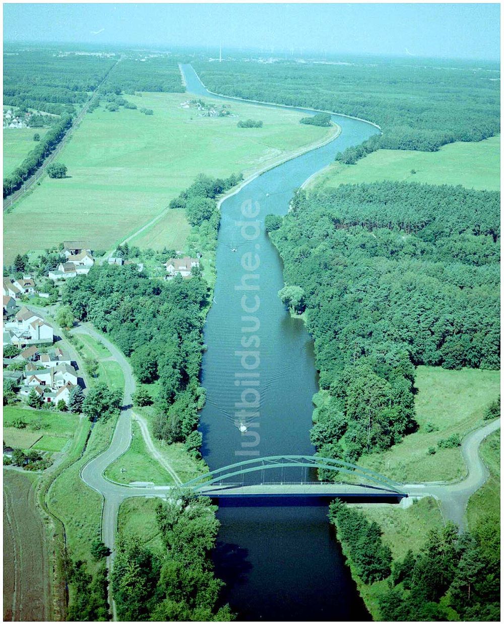 Luftaufnahme Genthin - Ausbau des Elbe-Havelkanales Schleusenausbau Wusterwitz