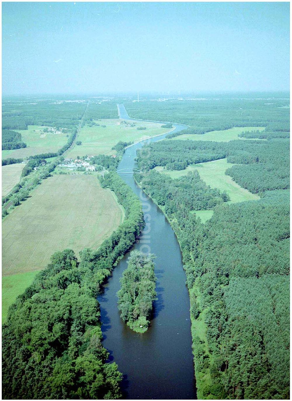 Brandenburg von oben - Ausbau des Elbe-Havelkanales Schleusenausbau Wusterwitz