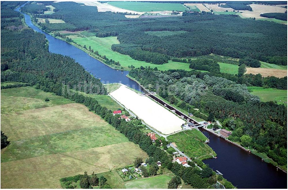 Luftaufnahme Wusterwitz - Ausbau des Elbe-Havelkanales Schleusenausbau Wusterwitz