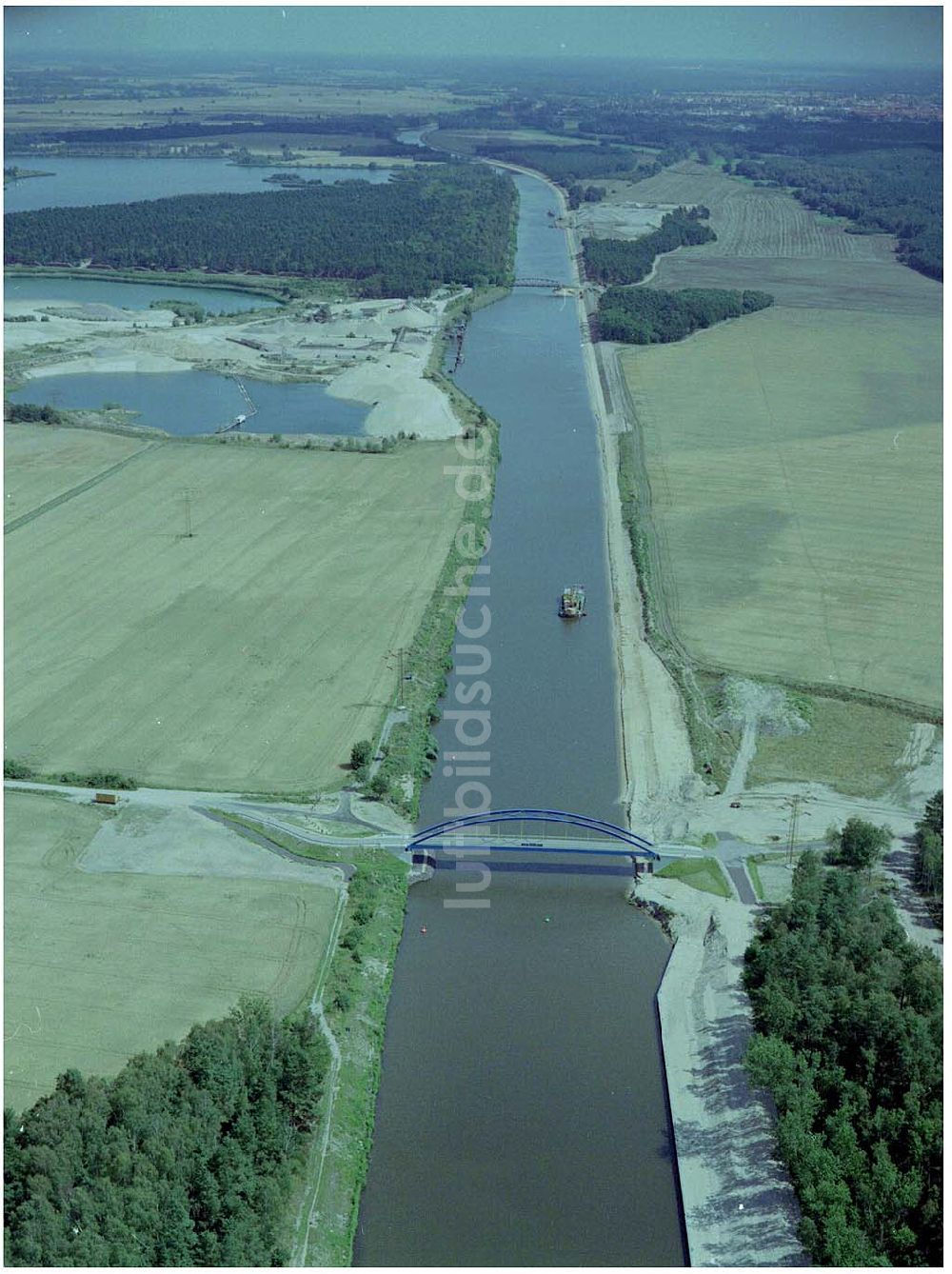 Luftbild Hohenwarthe - Ausbau des Elbe-Havelkanales östlich von Hohenwarthe