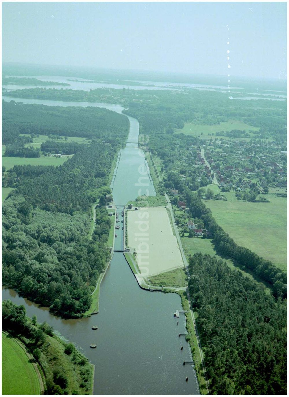 Wusterwitz aus der Vogelperspektive: Ausbau des Elbe-Havelkanales östlich von Hohenwarthe