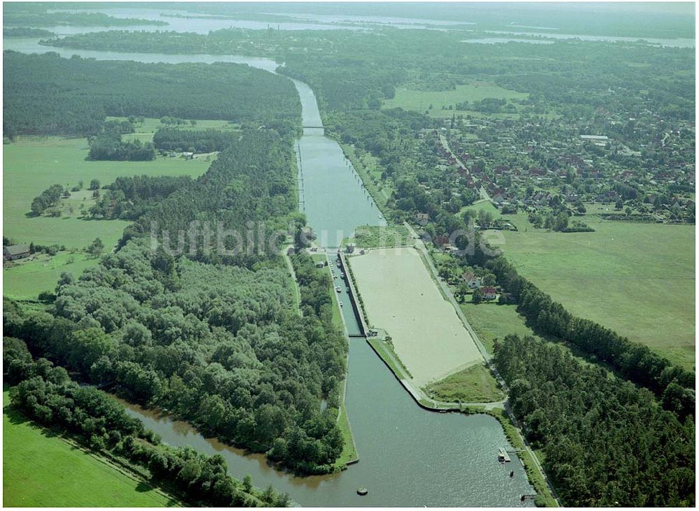 Luftaufnahme Wusterwitz - Ausbau des Elbe-Havelkanales östlich von Hohenwarthe