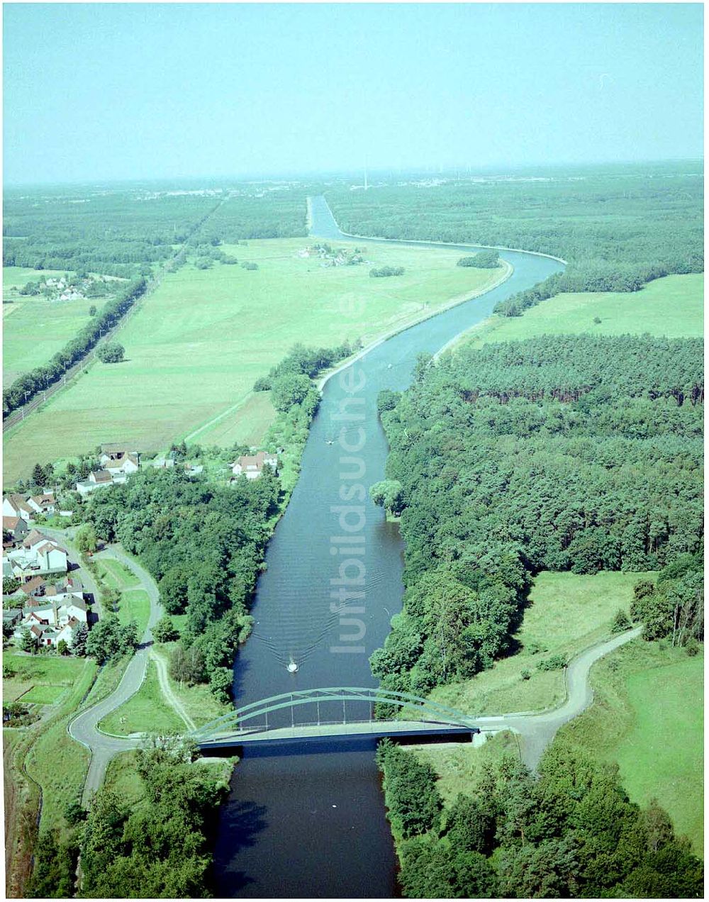 Genthin von oben - Ausbau des Elbe-Havelkanales östlich von Hohenwarthe