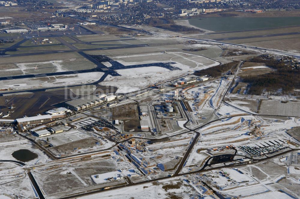 Luftaufnahme Schönefeld - Ausbau des Flughafens Berlin-Schönefeld