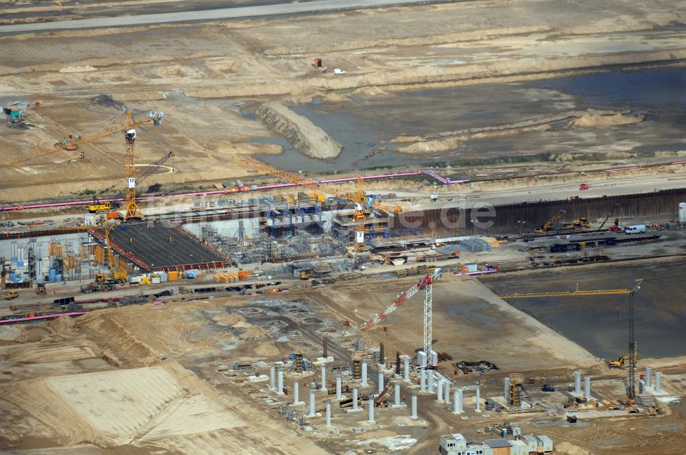 Schönefeld / Bundesland BRB aus der Vogelperspektive: Ausbau des Flughafens Berlin-Schönefeld