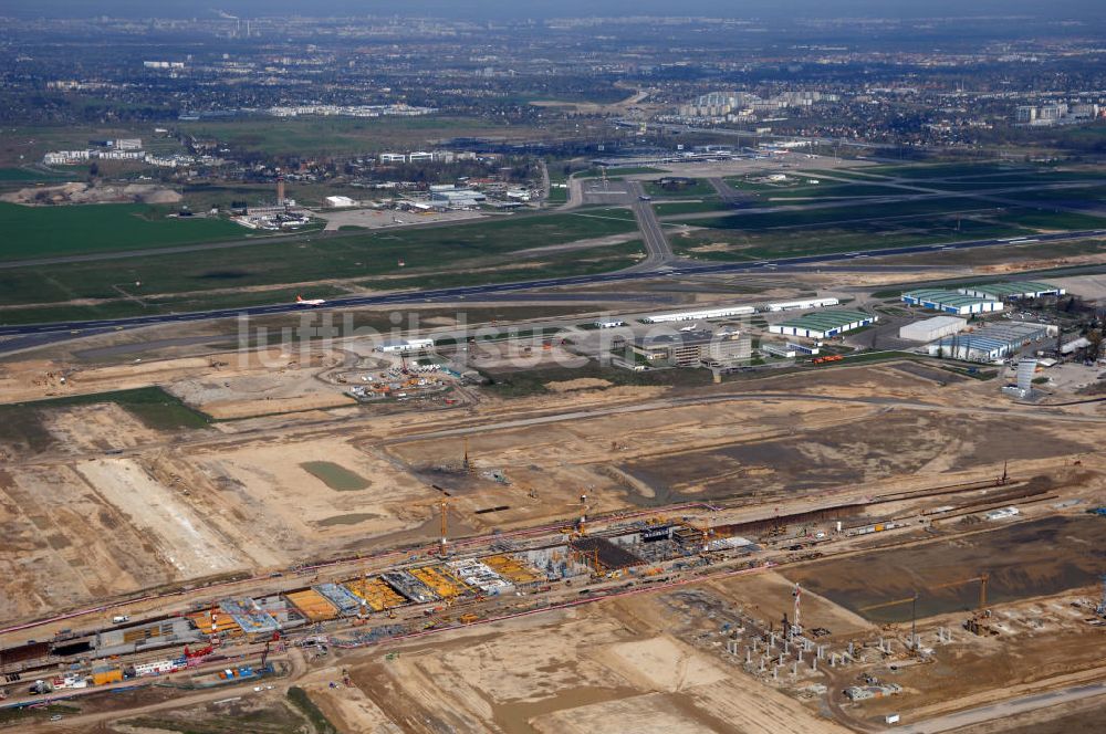 Luftaufnahme Schönefeld / Bundesland BRB - Ausbau des Flughafens Berlin-Schönefeld