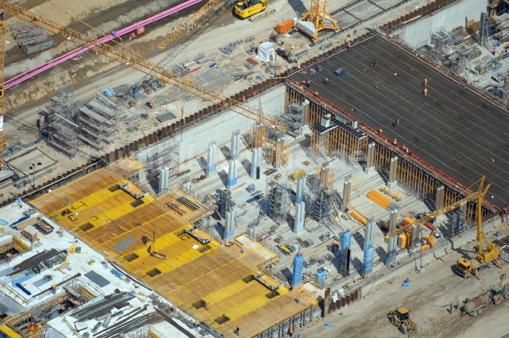 Schönefeld / Bundesland BRB aus der Vogelperspektive: Ausbau des Flughafens Berlin-Schönefeld