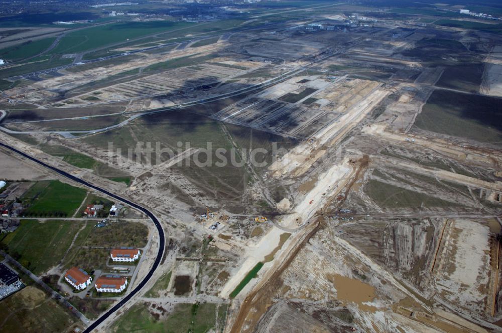 Luftaufnahme Schönefeld / Bundesland BRB - Ausbau des Flughafens Berlin-Schönefeld