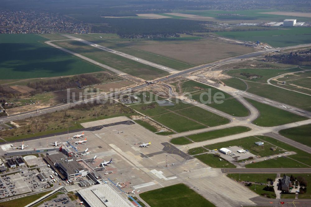 Luftbild Schönefeld - Ausbau des Flughafens Berlin-Schönefeld