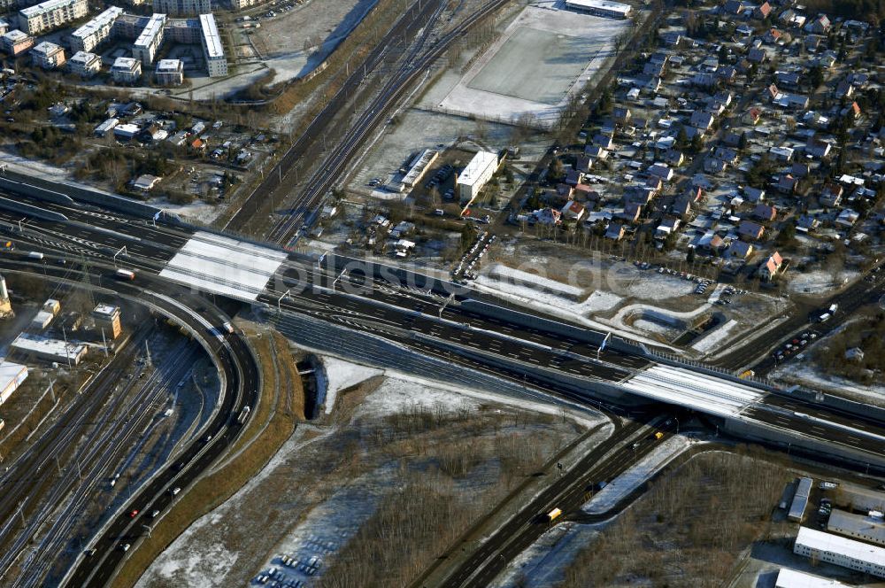 Luftbild Schönefeld - Ausbau des Flughafens Berlin-Schönefeld / Ausbau der A113n