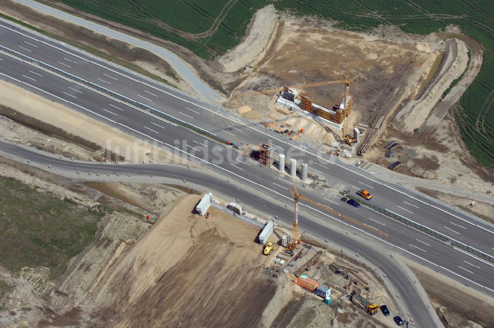 Luftaufnahme Schönefeld - Ausbau des Flughafens Berlin-Schönefeld / Ausbau der A113n