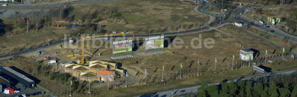 Kleinmachnow OT Dreilinden von oben - Ausbau des Gewerbestandortes Europarc Dreilinden in Kleinmachnow OT Dreilinden im Bundesland Brandenburg