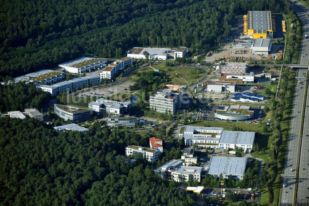 Luftbild Kleinmachnow - Ausbau des Gewerbestandortes Europarc Dreilinden in Kleinmachnow OT Dreilinden im Bundesland Brandenburg