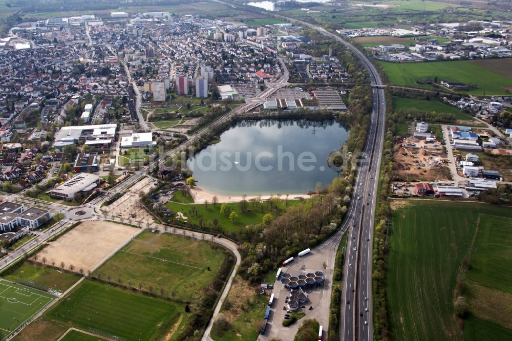 Luftbild Bensheim - Ausbau der Ortsumgehung im Straßenverlauf Berliner Ring in Bensheim im Bundesland Hessen