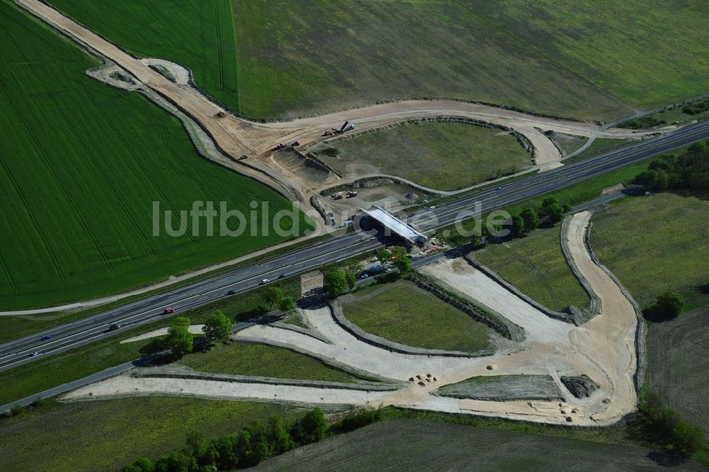 Luftbild Stahnsdorf - Ausbau der Ortsumgehung im Straßenverlauf der Landesstraße L77n im Ortsteil Güterfelde in Stahnsdorf im Bundesland Brandenburg, Deutschland