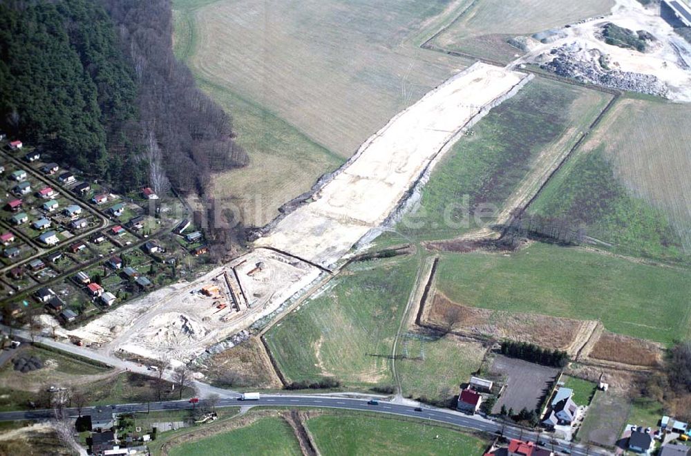 Luftbild Mahlow - Ausbau der Ortsumgehungsstraße bei Mahlow