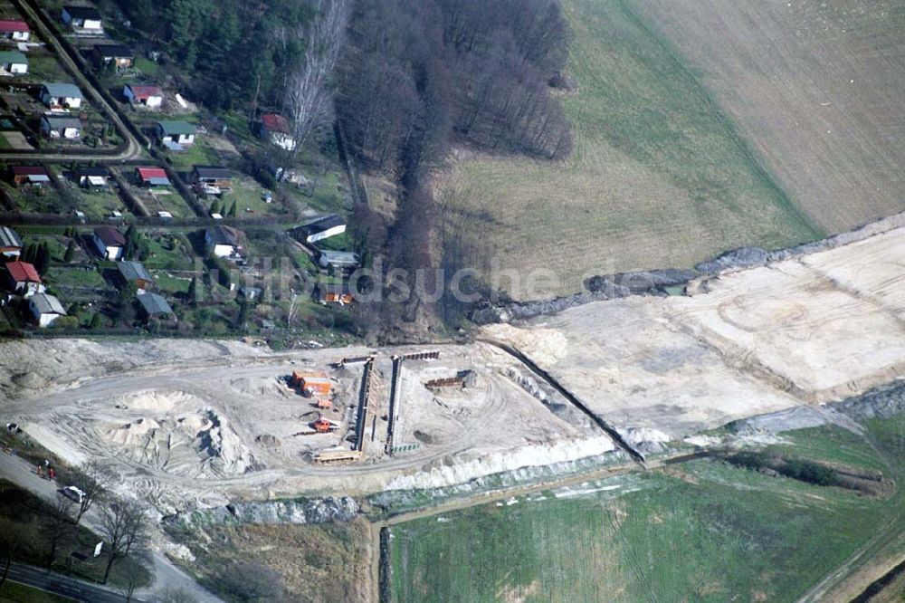 Mahlow aus der Vogelperspektive: Ausbau der Ortsumgehungsstraße bei Mahlow