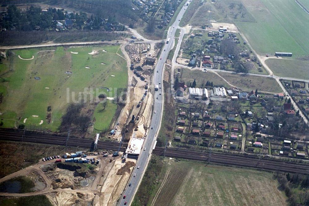 Luftaufnahme Mahlow - Ausbau der Ortsumgehungsstraße bei Mahlow