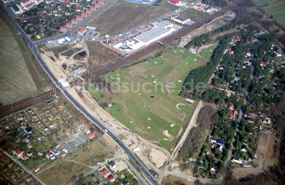 Luftbild Mahlow - Ausbau der Ortsumgehungsstraße bei Mahlow