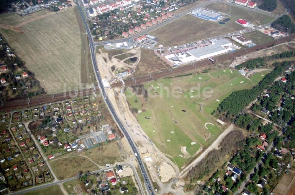 Luftaufnahme Mahlow - Ausbau der Ortsumgehungsstraße bei Mahlow