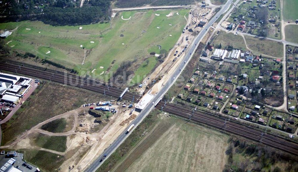 Luftbild Mahlow - Ausbau der Ortsumgehungsstraße bei Mahlow