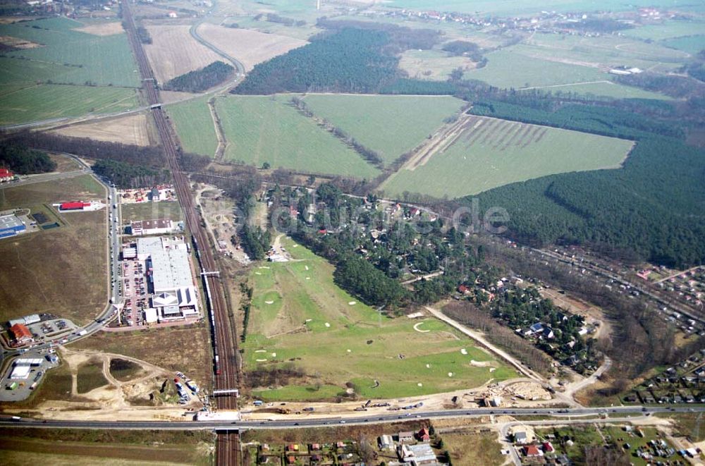 Luftbild Mahlow - Ausbau der Ortsumgehungsstraße bei Mahlow