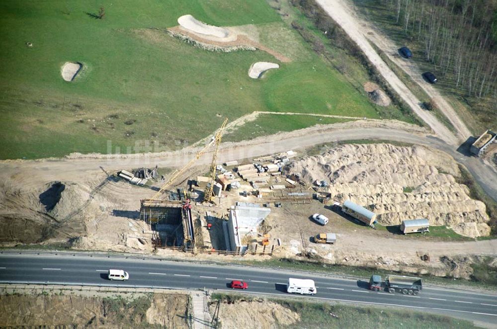 Luftbild Mahlow - Ausbau der Ortsumgehungsstraße bei Mahlow