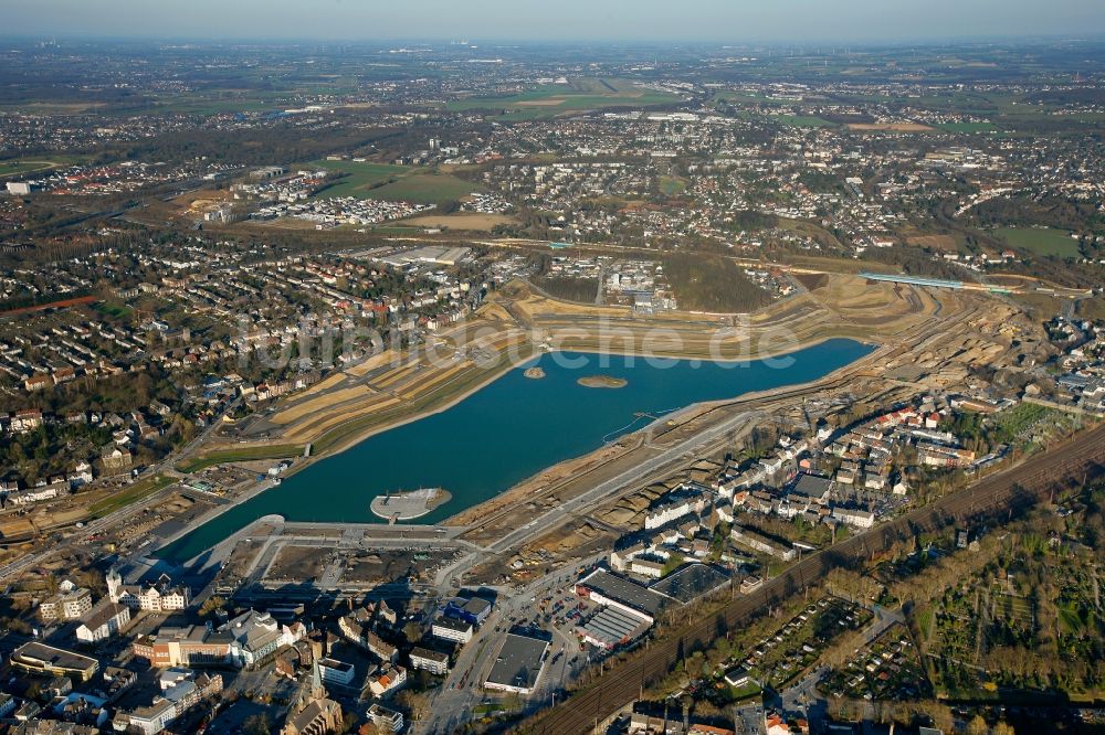 Dortmund OT Hörde aus der Vogelperspektive: Ausbau des Phoenix-Sees in Dortmund im Bundesland Nordrhein-Westfalen