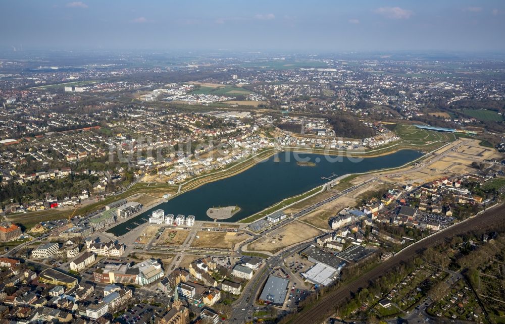 Luftbild Dortmund OT Hörde - Ausbau des Phoenix-Sees in Dortmund im Bundesland Nordrhein-Westfalen