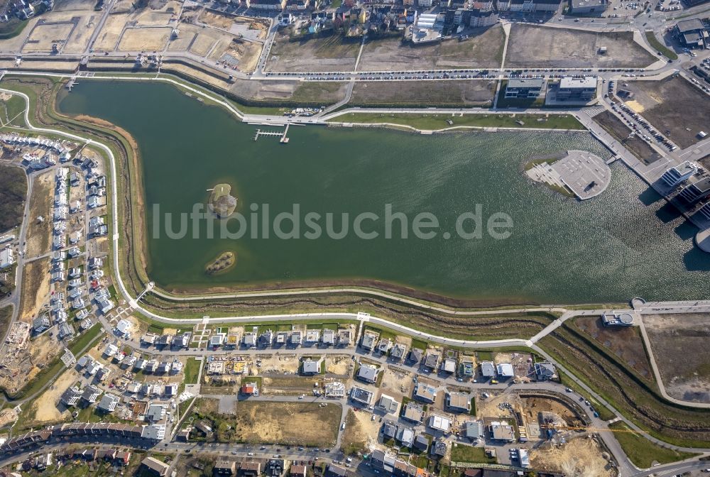 Dortmund OT Hörde aus der Vogelperspektive: Ausbau des Phoenix-Sees in Dortmund im Bundesland Nordrhein-Westfalen