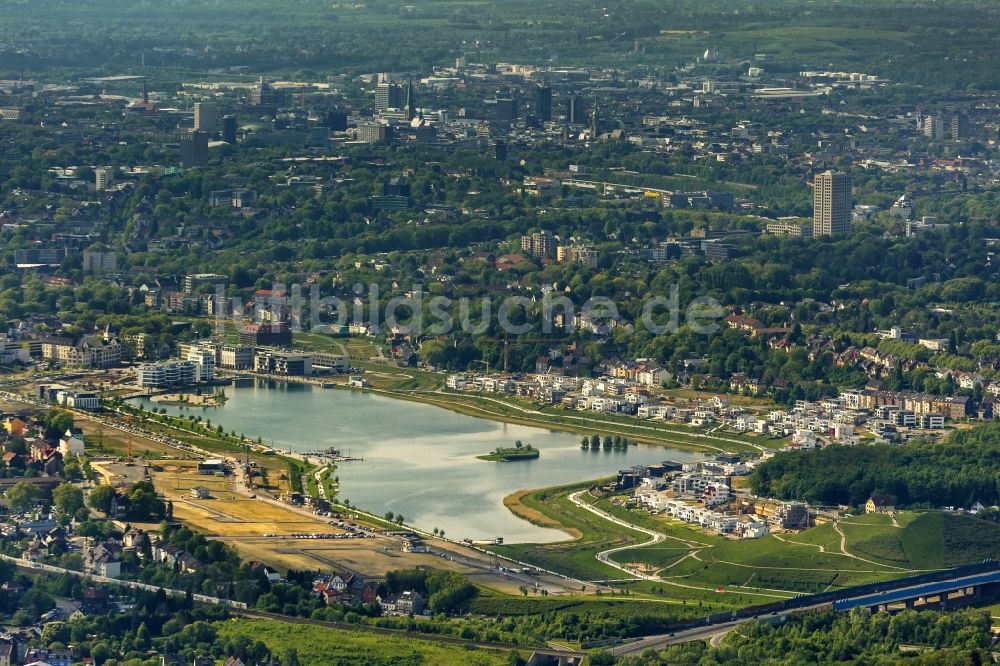 Luftbild Dortmund OT Hörde - Ausbau des Phoenix-Sees in Dortmund im Bundesland Nordrhein-Westfalen