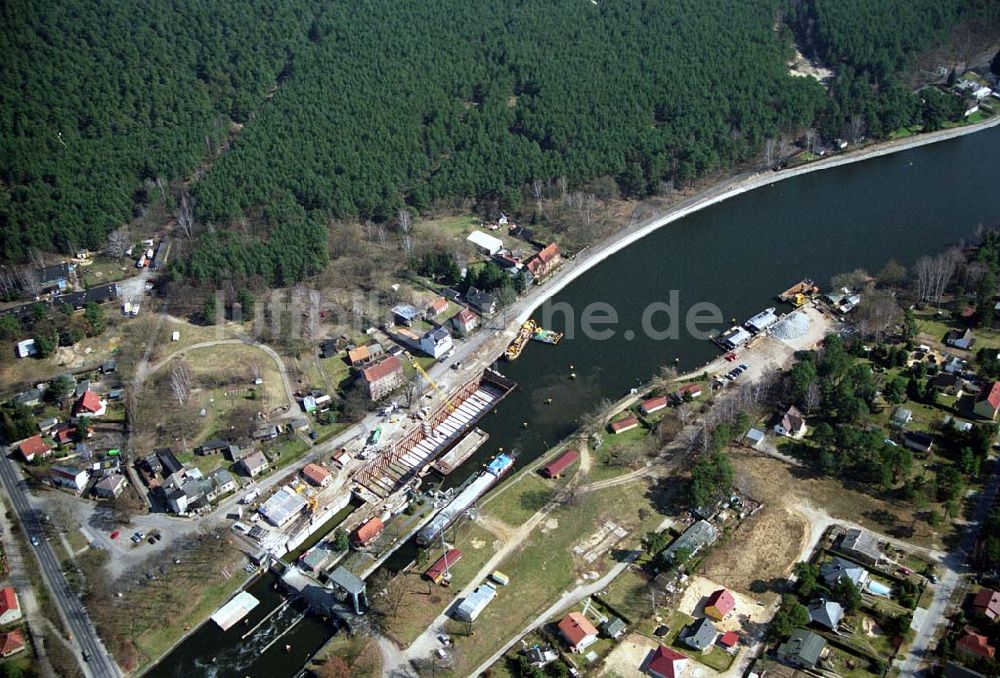 Luftaufnahme Wernsdorf - Ausbau der Schleuse in Wernsdorf