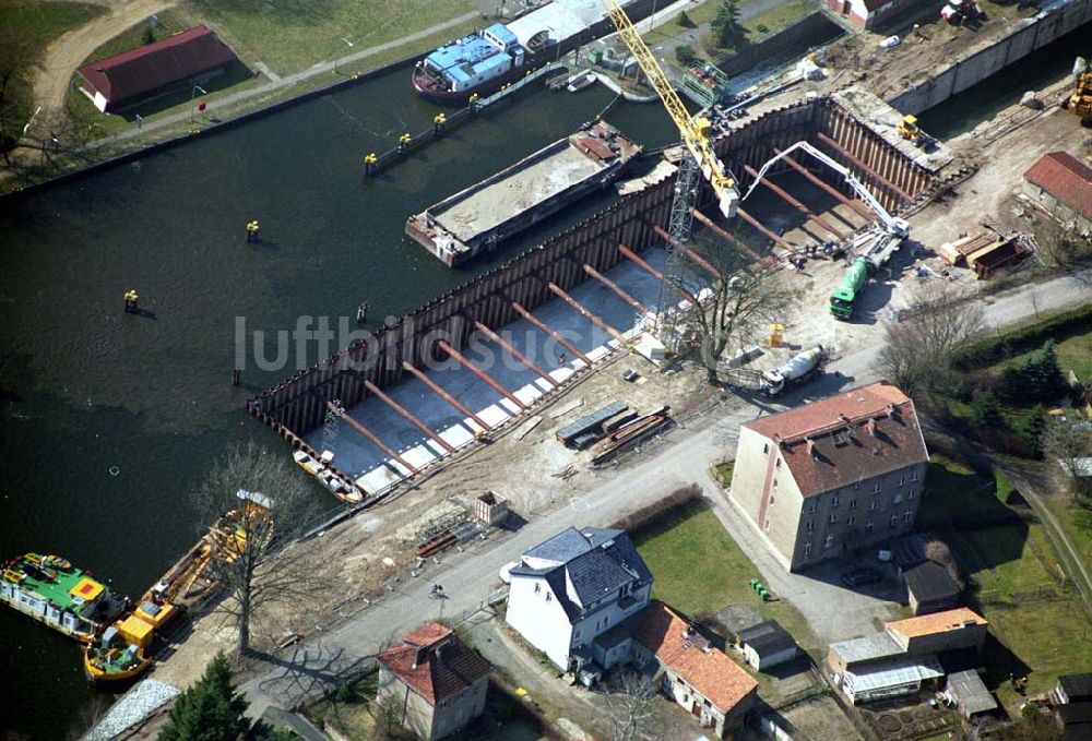 Luftbild Wernsdorf - Ausbau der Schleuse in Wernsdorf