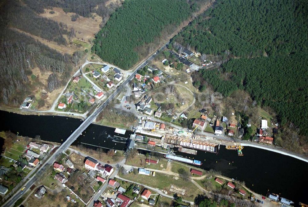 Luftaufnahme Wernsdorf - Ausbau der Schleuse in Wernsdorf