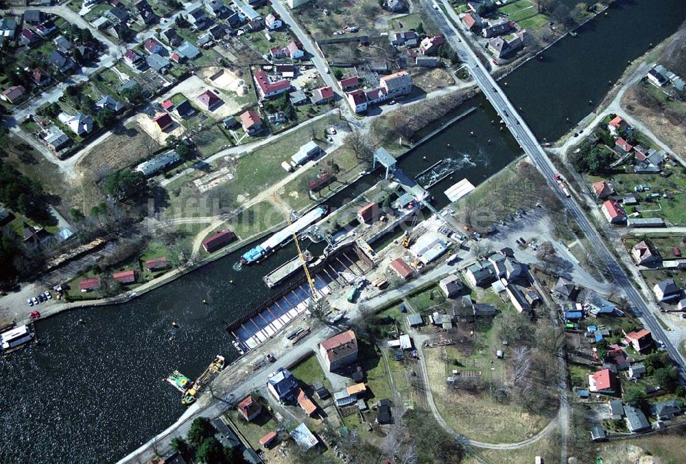 Luftbild Wernsdorf - Ausbau der Schleuse in Wernsdorf