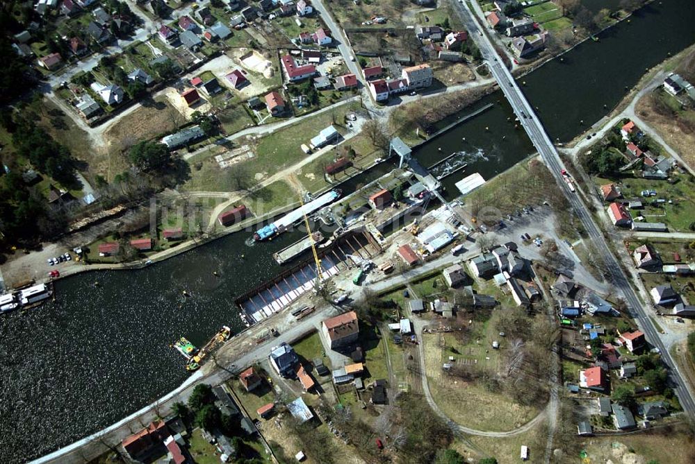 Luftaufnahme Wernsdorf - Ausbau der Schleuse in Wernsdorf