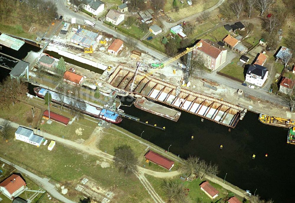 Luftaufnahme Wernsdorf - Ausbau der Schleuse in Wernsdorf