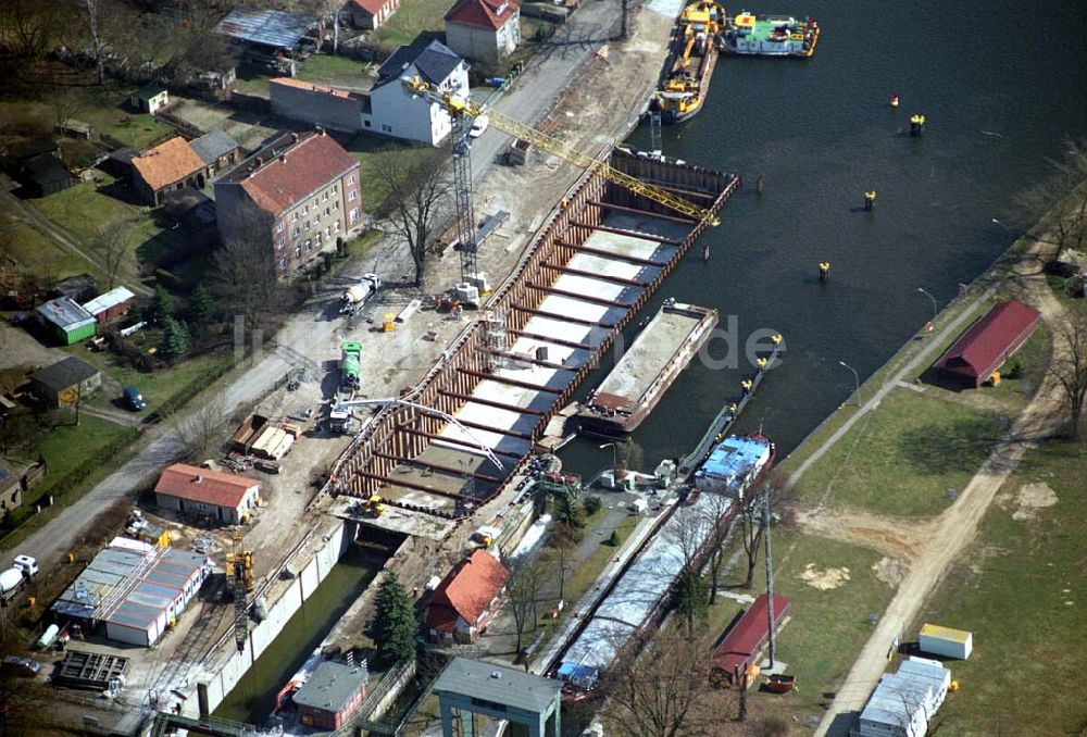 Luftbild Wernsdorf - Ausbau der Schleuse in Wernsdorf