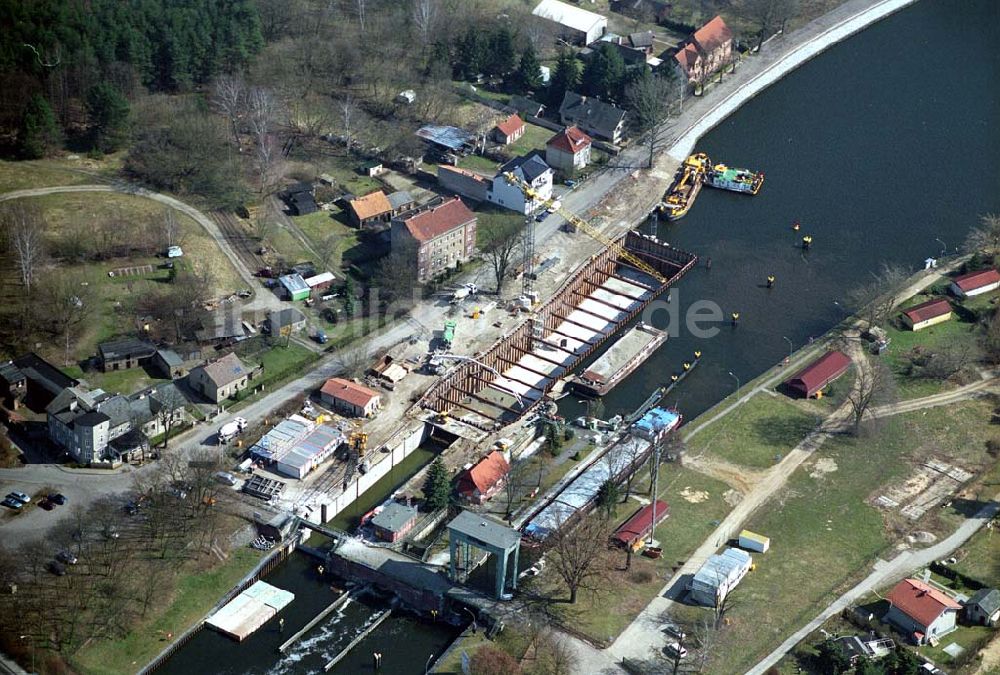 Luftaufnahme Wernsdorf - Ausbau der Schleuse in Wernsdorf