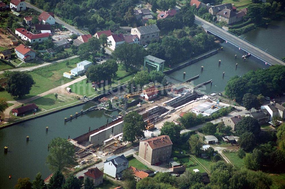 Wernsdorf (Brandenburg) aus der Vogelperspektive: Ausbau der Schleuse - Wernsdorf (Brandenburg)