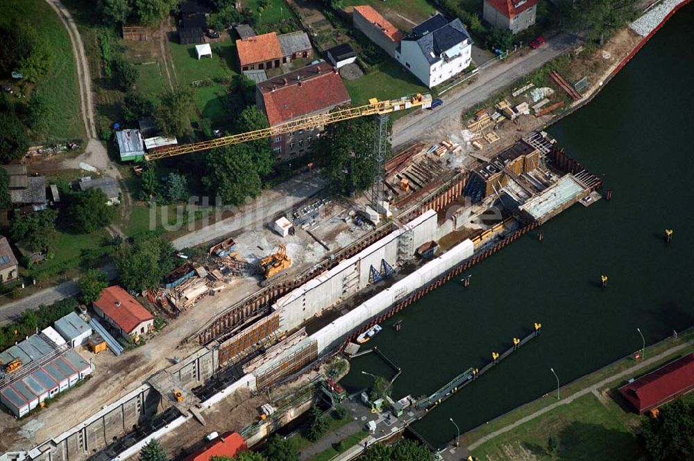 Luftaufnahme Wernsdorf (Brandenburg) - Ausbau der Schleuse - Wernsdorf (Brandenburg)