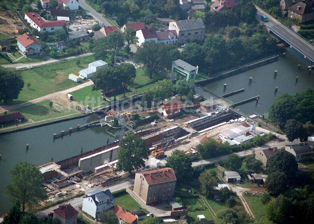 Wernsdorf (Brandenburg) aus der Vogelperspektive: Ausbau der Schleuse - Wernsdorf (Brandenburg)