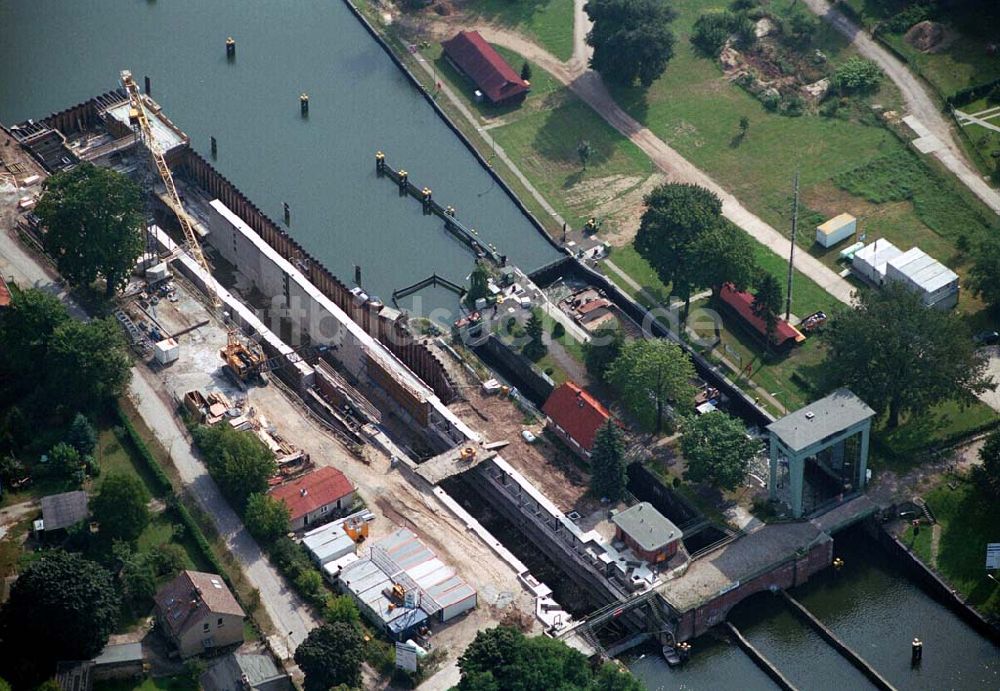 Luftaufnahme Wernsdorf (Brandenburg) - Ausbau der Schleuse - Wernsdorf (Brandenburg)